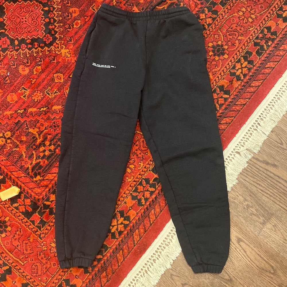 Pangaia black fleece sweatpants